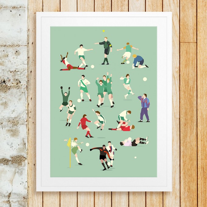 "Bremen Legends" Fußball-Poster von HANDS OF GOD FOOTBALL "Bremen Legends" Fußball-Poster von HANDS OF GOD FOOTBALL