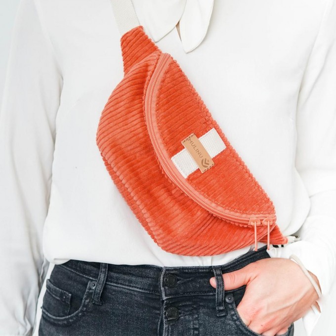 MULINU – Bauchtasche | Hipbag HENNES Breitcord Pfirsich MULINU – Bauchtasche | Hipbag HENNES Breitcord Pfirsich
