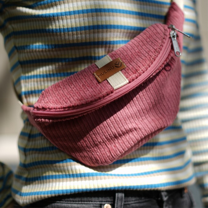 MULINU – Bauchtasche | Hipbag HENNES Breitcord Altrosa MULINU – Bauchtasche | Hipbag HENNES Breitcord Altrosa