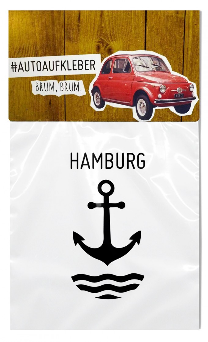 Stadtliebe® | Hamburg Auto Aufkleber "Anker" schwarz Stadtliebe® | Hamburg Auto Aufkleber "Anker" schwarz