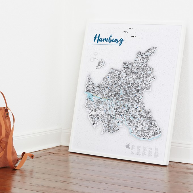 Rapü Design Hamburg Poster | 70 x 100 cm | optional mit passender Leiste Rapü Design Hamburg Poster | 70 x 100 cm | optional mit passender Leiste