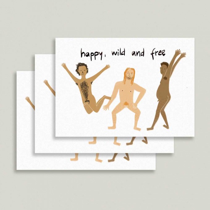 Farina Kuklinski • 3er Postkarten Set • Happy Men Farina Kuklinski • 3er Postkarten Set • Happy Men