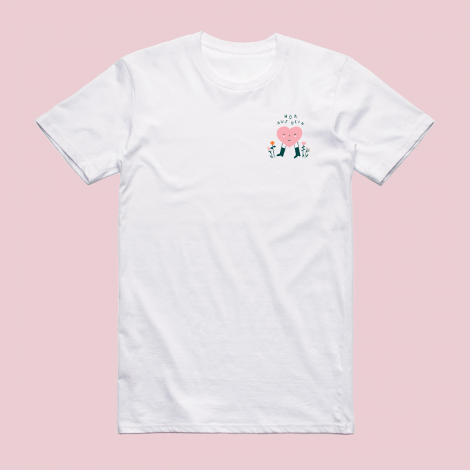 Notietzblock Tshirt "Hör auf dein Herz" kleines Print Notietzblock Tshirt "Hör auf dein Herz" kleines Print
