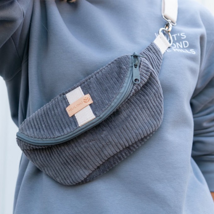 MULINU - Bauchtasche | Hipbag HENNES S Breitcord Grau MULINU - Bauchtasche | Hipbag HENNES S Breitcord Grau