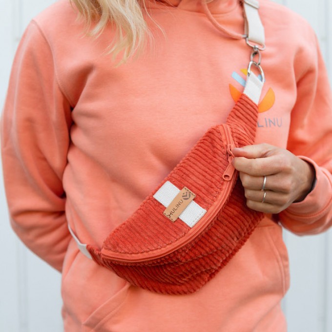 MULINU – Bauchtasche | Hipbag HENNES Breitcord Pfirsich MULINU – Bauchtasche | Hipbag HENNES Breitcord Pfirsich