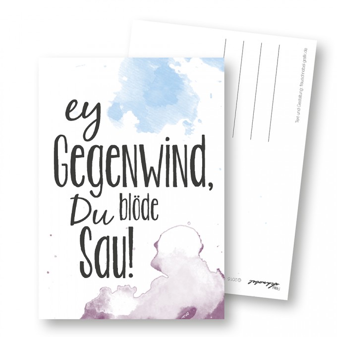 Martina Olonschek |Postkarte "Gegenwind"5er-Set
