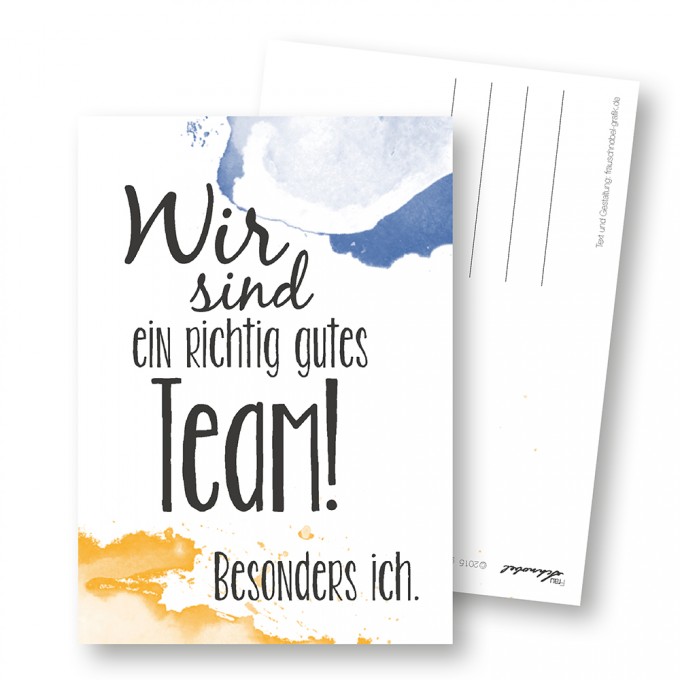 Martina Olonschek | Postkarte "gutes Team" 5er-Set