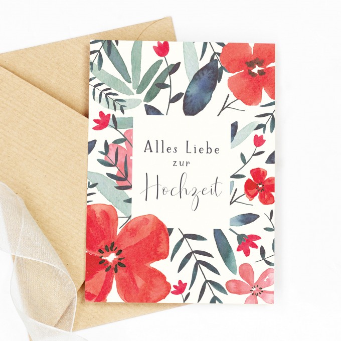 Paperlandscape | Faltkarte | Hochzeitskarte Wildblumen Paperlandscape | Faltkarte | Hochzeitskarte Wildblumen