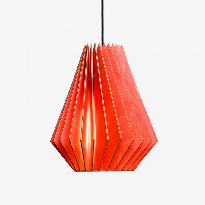 HEKTOR Pendelleuchte aus Holz (rot) HEKTOR Pendelleuchte aus Holz (rot)