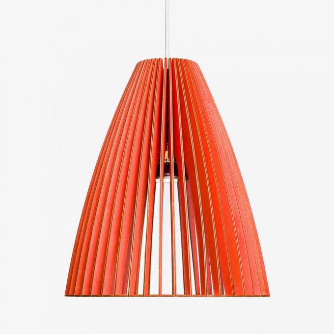 TEIA Pendelleuchte aus Holz (rot) TEIA Pendelleuchte aus Holz (rot)
