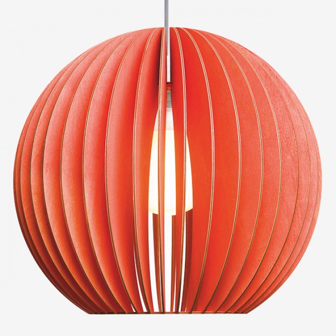 AION XL Pendelleuchte aus Holz (rot) AION XL Pendelleuchte aus Holz (rot)