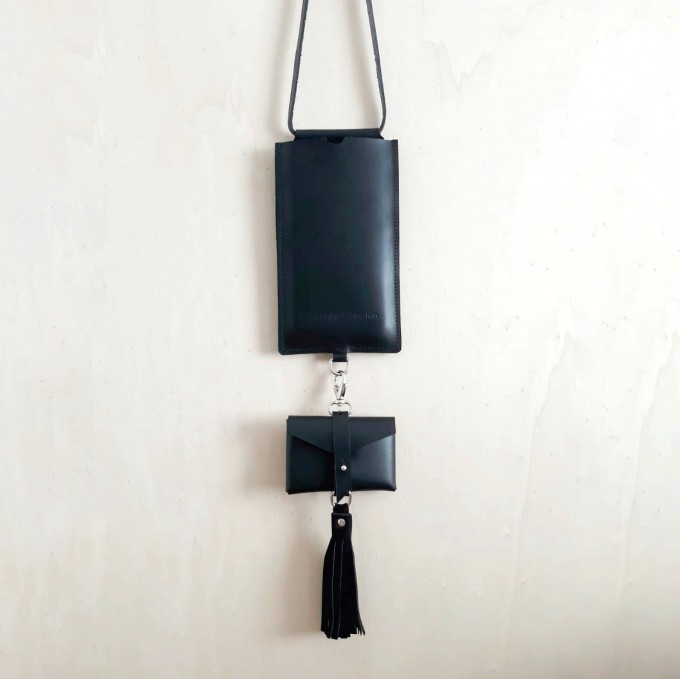 Grotkop Collection PHONE BAG Schwarz, pflanzlich gegerbt Grotkop Collection PHONE BAG Schwarz, pflanzlich gegerbt