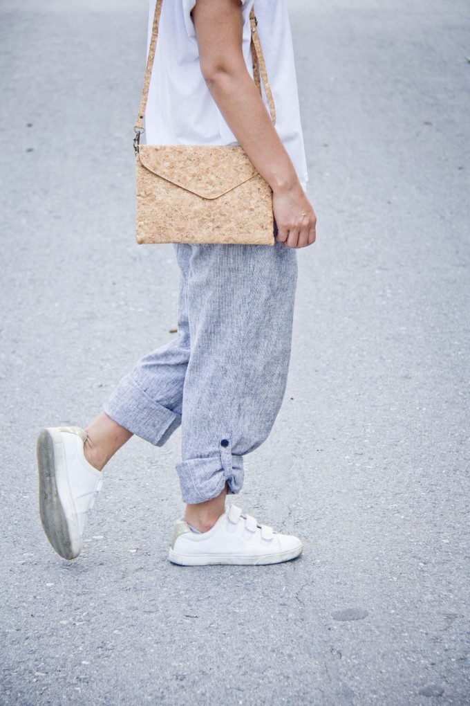 Praktische Kork Handtasche, vegane Clutch BY COPALA