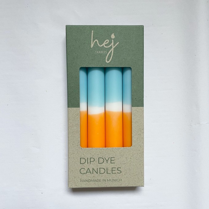 Hej Candles | Dip Dye Candle x Blau Orange