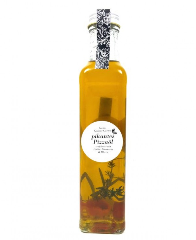 Gabys Grüner Garten pikantes Pizza/Knoblauch Öl 250ml Gabys Grüner Garten pikantes Pizza/Knoblauch Öl 250ml