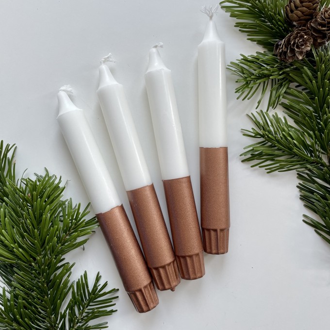 Hej Candles x Dip Dye Kerzen Kupfer (4er-Set) Hej Candles x Dip Dye Kerzen Kupfer (4er-Set)