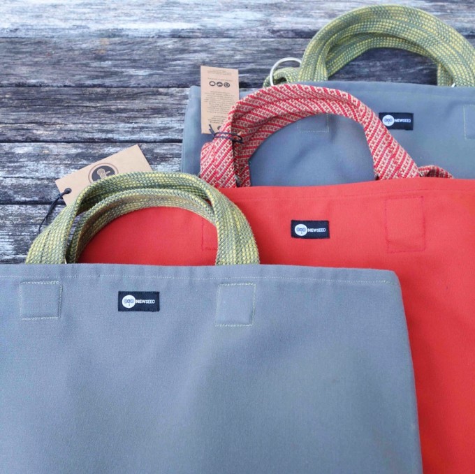 Rope Tote Pack | Textil & Kletterseil UPCYCLING bag | NEWSEED aka dieSeilretter
