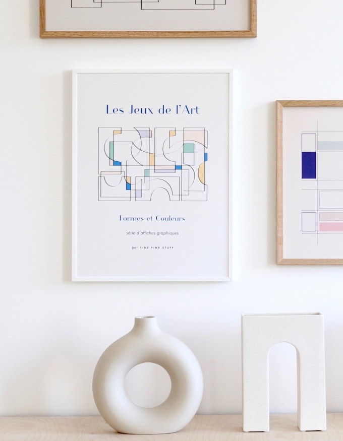 FINE FINE STUFF - Poster - Les Jeux de l'Art - bleu - 30x40 FINE FINE STUFF - Poster - Les Jeux de l'Art - bleu - 30x40