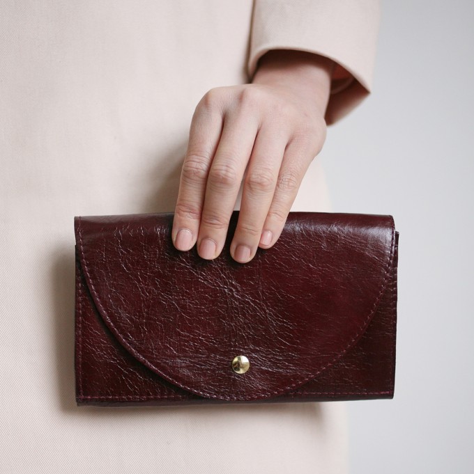 alexbender Clutch Portemonnaie echt Leder Burgundy alexbender Clutch Portemonnaie echt Leder Burgundy
