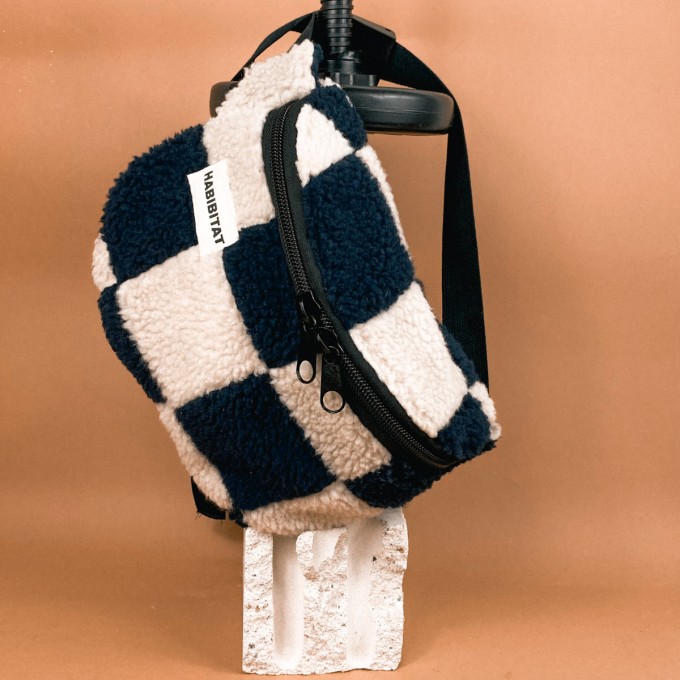 Bauchtasche Patchwork Navy und Beige /HABIBITAT Bauchtasche Patchwork Navy und Beige /HABIBITAT