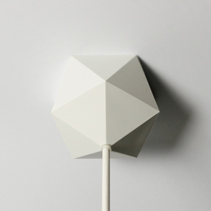 canopie® - Lampenbaldachin – Ikosaeder Gipsweiß