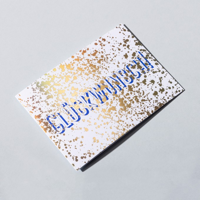 Grußkarte glückwunsch · golden dots – Jo the brand