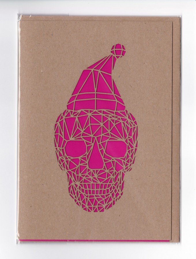 MONASTINE - Weihnachtskarte “Julehoved №1” – Recyclingpapier mit Kuvert und pinkem Einleger MONASTINE - Weihnachtskarte “Julehoved №1” – Recyclingpapier mit Kuvert und pinkem Einleger