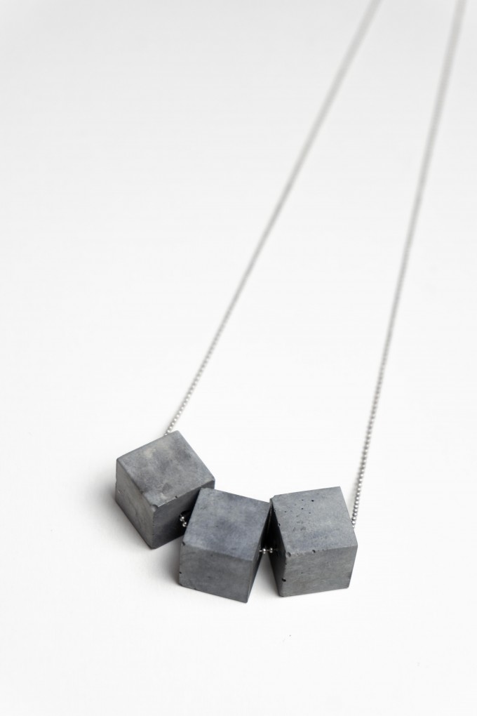 Klunkergrau Betonschmuck | 3x Großer Würfel aus Beton Klunkergrau Betonschmuck | 3x Großer Würfel aus Beton