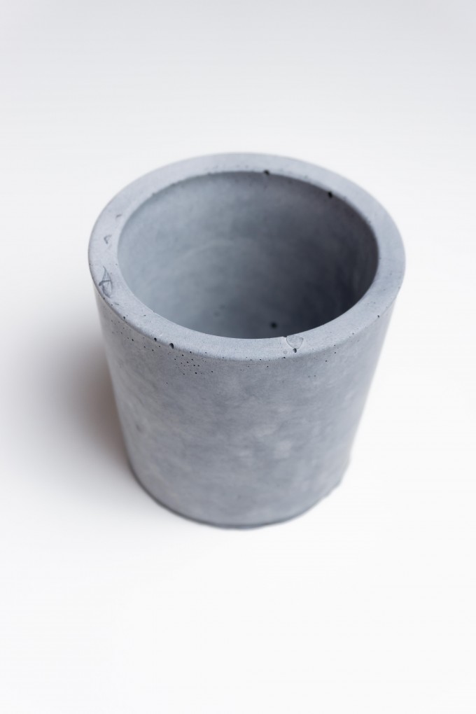 Klunkergrau Interior | Runder Übertopf / Behälter aus Beton Klunkergrau Interior | Runder Übertopf / Behälter aus Beton
