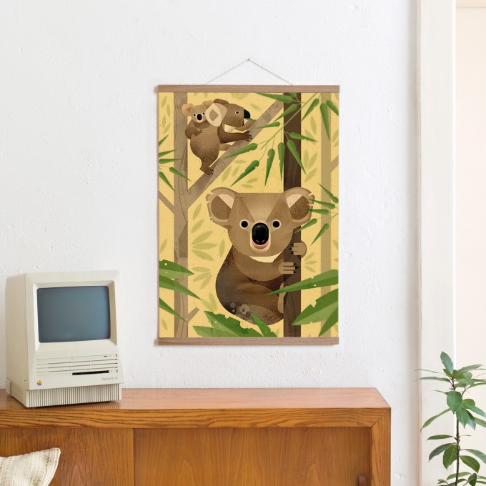 KLEINWAREN / VON LAUFENBERG Set / Koala + Posterleiste Eiche 50 cm KLEINWAREN / VON LAUFENBERG Set / Koala + Posterleiste Eiche 50 cm