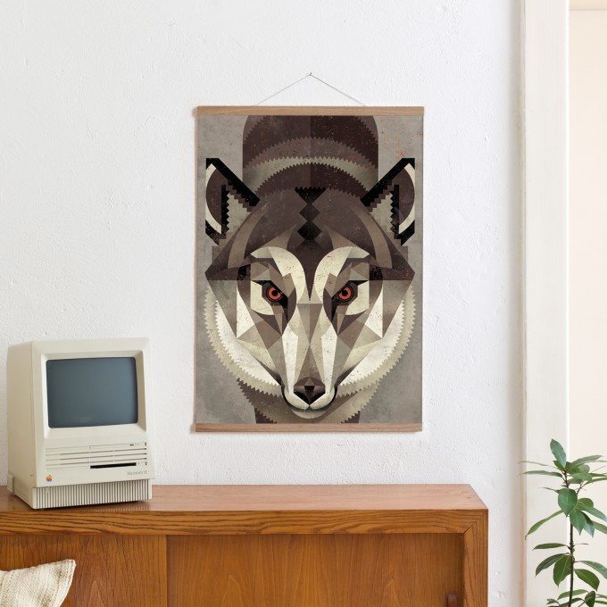 KLEINWAREN / VON LAUFENBERG Set / Wolf + Posterleiste Eiche 50cm KLEINWAREN / VON LAUFENBERG Set / Wolf + Posterleiste Eiche 50cm