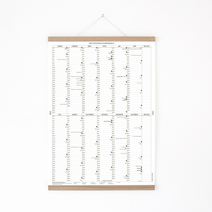 KLEINWAREN / VON LAUFENBERG Der A2 Wandkalender 2026 mit Posterleiste