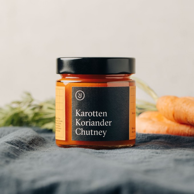 Essen für uns - Karotten Koriander Chutney (180g) Essen für uns - Karotten Koriander Chutney (180g)