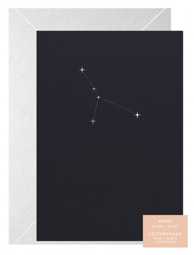 KREBS STERNZEICHEN - A5 Print - Letterpress – Anna Cosma KREBS STERNZEICHEN - A5 Print - Letterpress – Anna Cosma