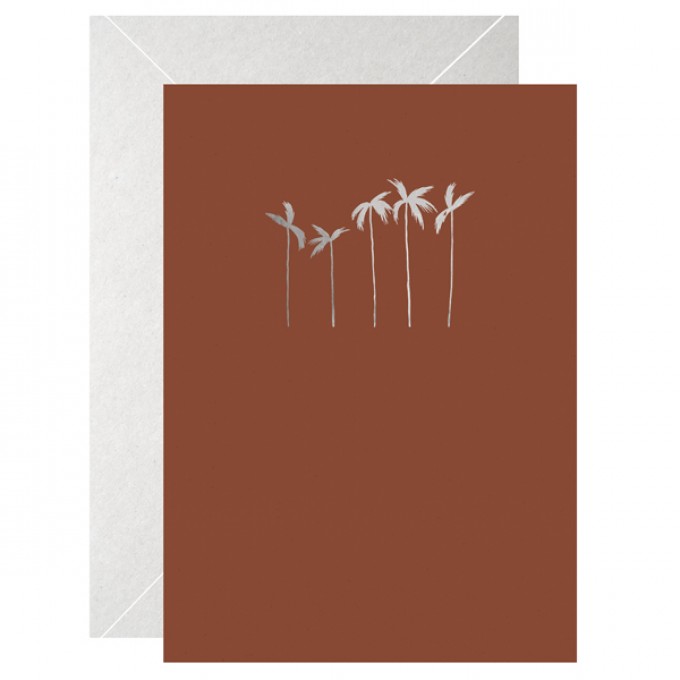SILVER PALMTREES - A5 Print - Letterpress – Anna Cosma SILVER PALMTREES - A5 Print - Letterpress – Anna Cosma