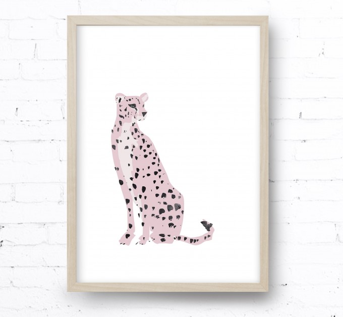 Kruth Design POSTER / PINK LEOPARD Kruth Design POSTER / PINK LEOPARD