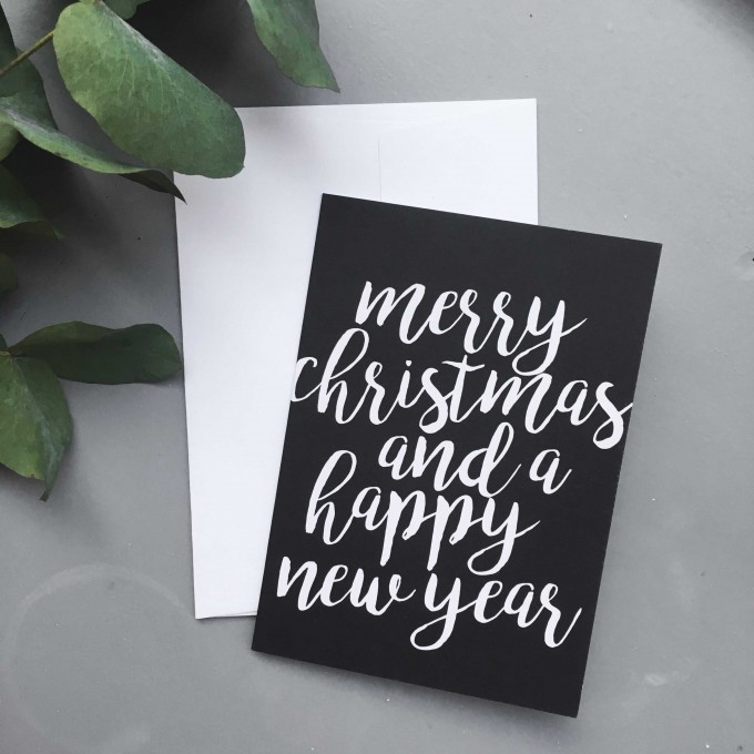 Love is the new black – Klappkarte "Merry Christmas and happy new year" Love is the new black – Klappkarte "Merry Christmas and happy new year"