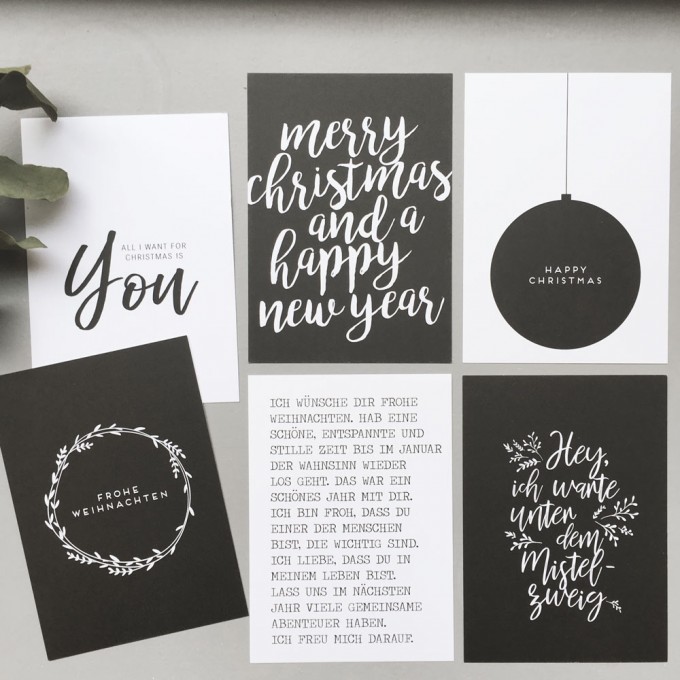 Love is the new black – Postkarten-Set "Christmas" Love is the new black – Postkarten-Set "Christmas"