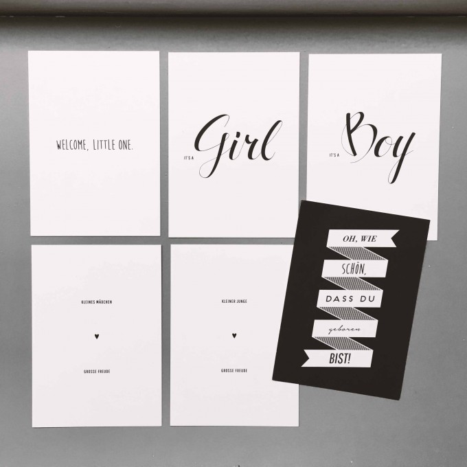 Love is the new black – Postkarten-Set "Baby" Love is the new black – Postkarten-Set "Baby"