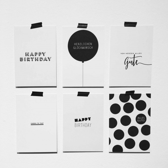 Love is the new black – Postkarten-Set "Cheers" Love is the new black – Postkarten-Set "Cheers"