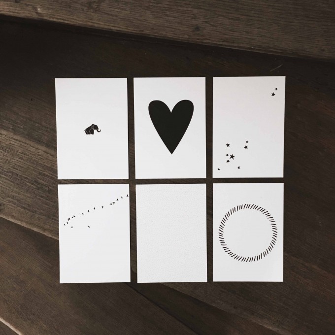 Love is the new black – Postkarten-Set "Graphics" Love is the new black – Postkarten-Set "Graphics"