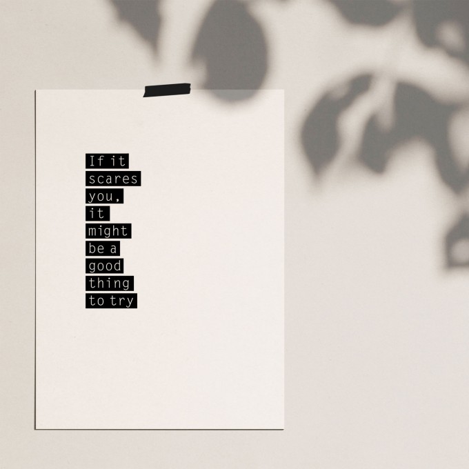 Love is the new black — Poster "IF IT SCARES YOU", DIN A4 Format Love is the new black — Poster "IF IT SCARES YOU", DIN A4 Format