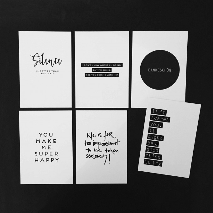 Love is the new black – Postkarten-Set "Word" Love is the new black – Postkarten-Set "Word"