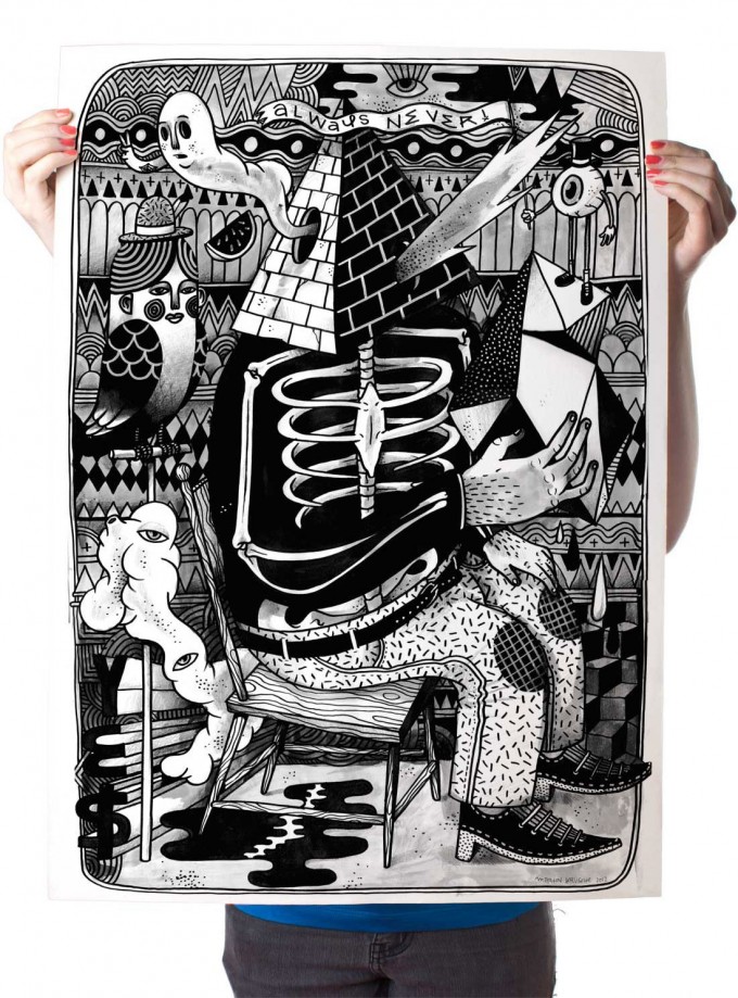 Poster »LSDMA« 50x70cm, Illustration von Martin Krusche Poster »LSDMA« 50x70cm, Illustration von Martin Krusche