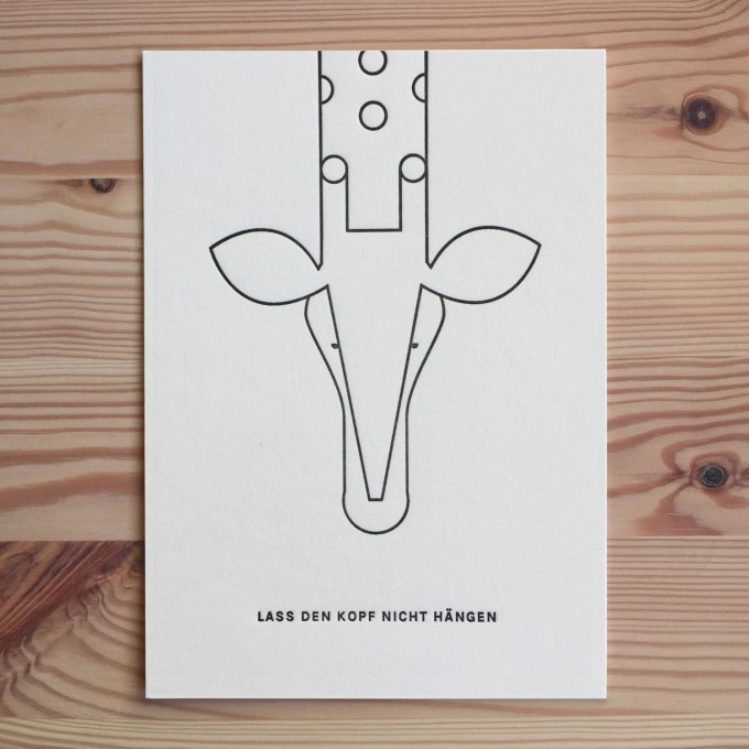 Papragout Letterpress Giraffe Papragout Letterpress Giraffe