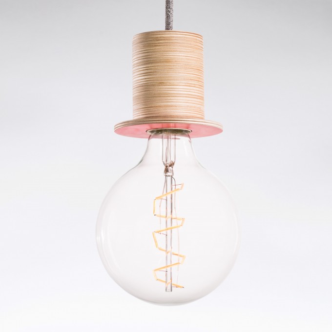 Lichtliebe Pendelleuchte "Fafoo" in altrosa und grau meliert inkl. Edison Spiral LED im Retro Design mit nur 1,8 Watt Lichtliebe Pendelleuchte "Fafoo" in altrosa und grau meliert inkl. Edison Spiral LED im Retro Design mit nur 1,8 Watt