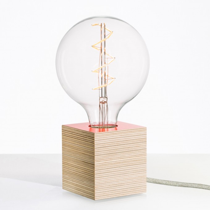Lichtliebe Tischleuchte "Rekoo" in korall und Leinen natur inkl. Edison Spiral LED im Retro Design mit nur 1,8 Watt Lichtliebe Tischleuchte "Rekoo" in korall und Leinen natur inkl. Edison Spiral LED im Retro Design mit nur 1,8 Watt