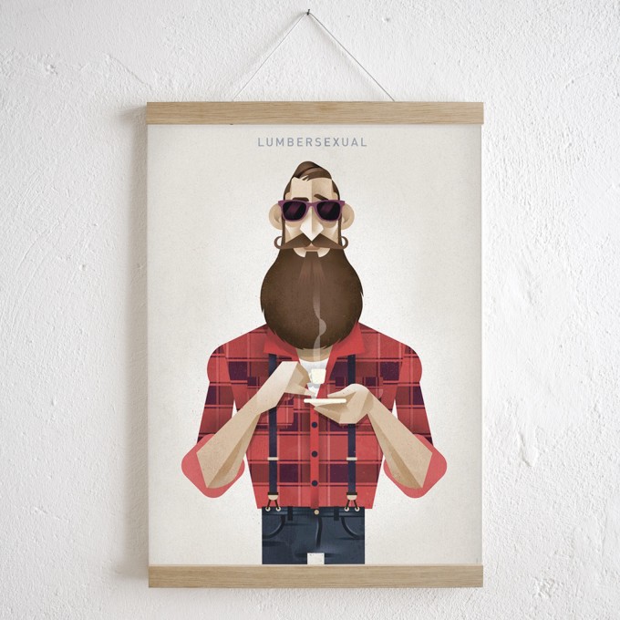 KLEINWAREN / VON LAUFENBERG Set / Lumbersexual + Magnetische Posterleiste Eiche A3 KLEINWAREN / VON LAUFENBERG Set / Lumbersexual + Magnetische Posterleiste Eiche A3