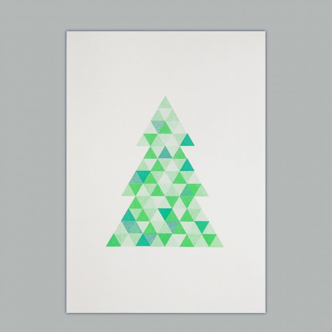 Feingeladen // FLASHY TRIANGLES // Tree (FGMI), RISO-Kunstdruck, A5 Feingeladen // FLASHY TRIANGLES // Tree (FGMI), RISO-Kunstdruck, A5