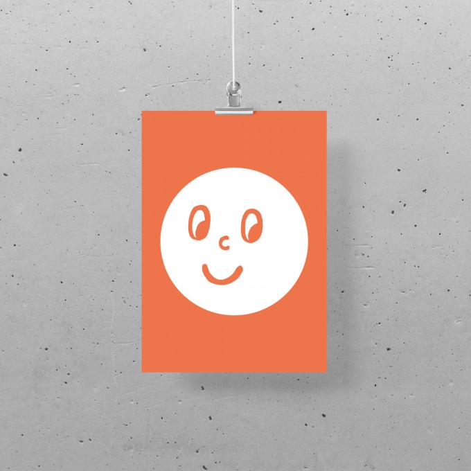 Postkarte – Print (DIN A5), Funny Faces 01